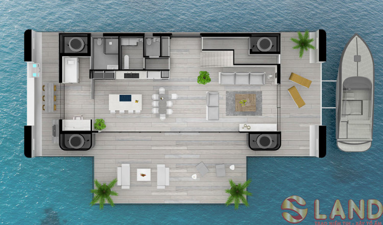 Khám phá "căn biệt thự nổi" sang trọng trị giá trăm tỷ